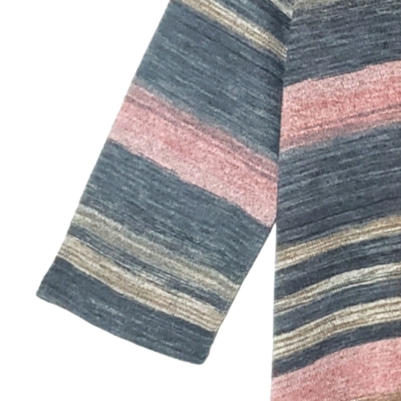 Kate Park women's XL striped print long sleeves pullover blouse. NWT 3081 - Picture 3 of 4